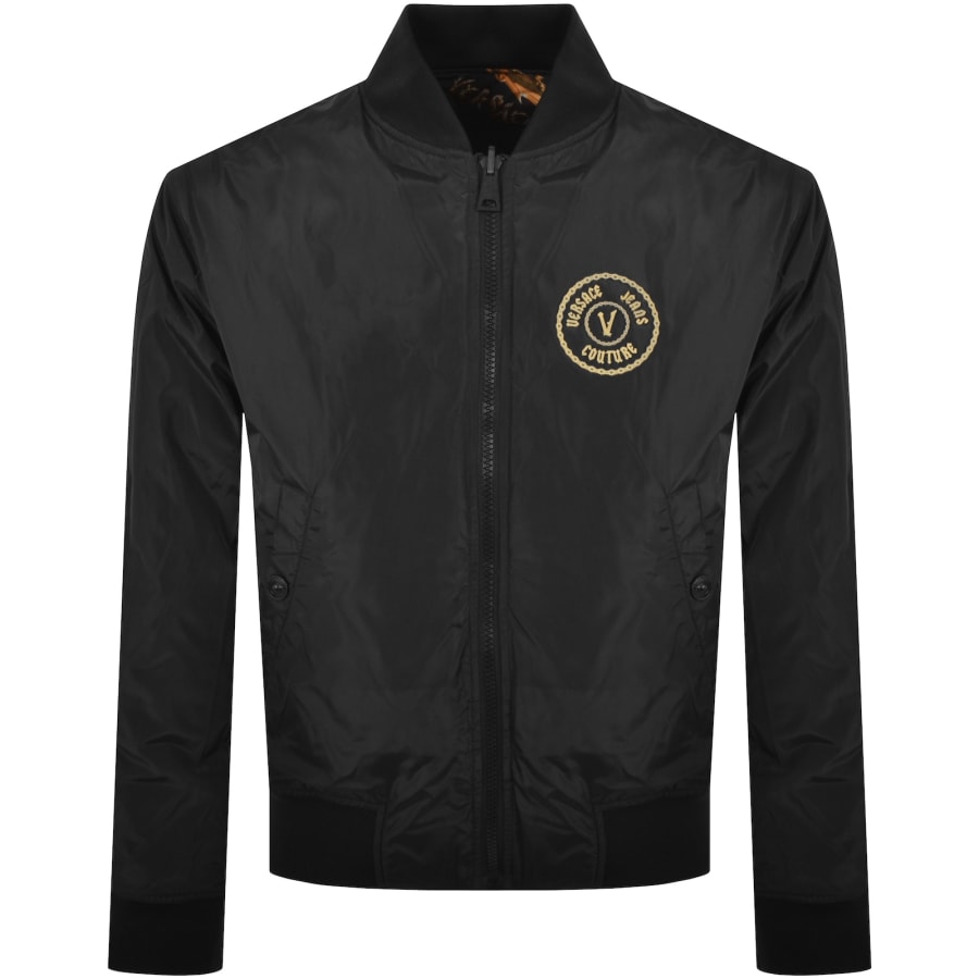 Versace black jacket new arrivals